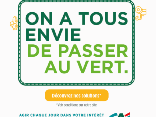 Crédit Agricole Sud Rhône Alpes campagne de communication mobilité verte 2022